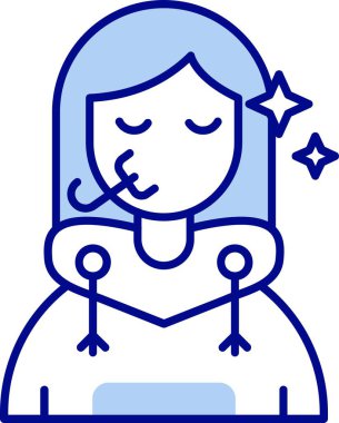 kadın avatar simgesi, vektör illüstrasyonu