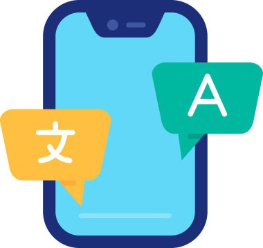 Konuş. Web simgesi basit illüstrasyon