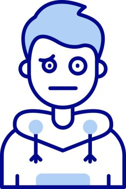 Yüzünde maske olan bir adam.