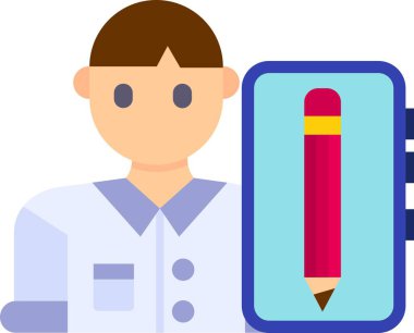 kalem simgesi, vektör tasarımı