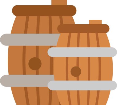 ahşap varil vektör çizim