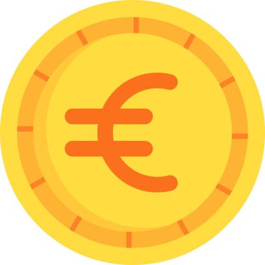 Avro para birimi simgesi vektör izometrik illüstrasyon