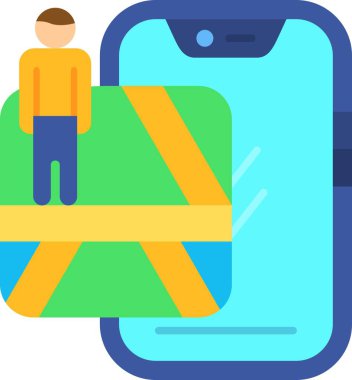 cep telefonu simgesi ve vektör illüstrasyonu beyaz arkaplanda izole edildi