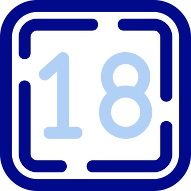 18 tarih vektör simgesi
