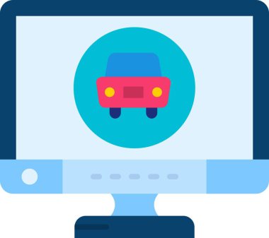 araba simgesi vektör illüstrasyonu