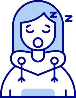 kız uyku ikonu ana hatlarıyla