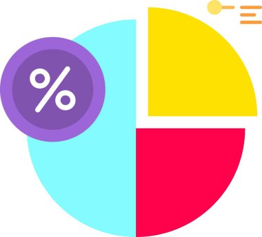 Grafik Düz Çember Vektör Simgesi Tasarımı