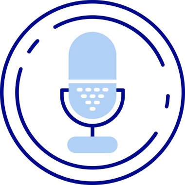 Mikrofon. Web simgesi basit tasarım