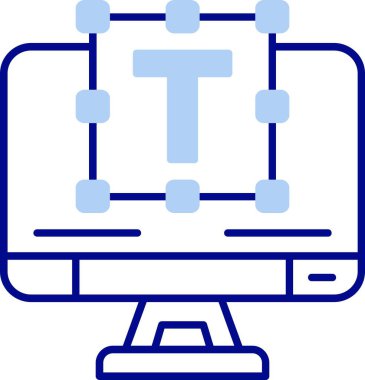 Bilgisayar. Web simgesi basit illüstrasyon