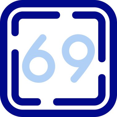 Sekiz tane 68 simgesi, vektör illüstrasyonu