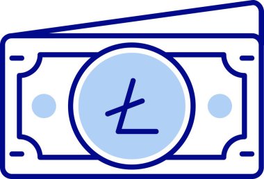 Dolar banknotları ikonu. ana para birimi fatura vektör rengi düz izole