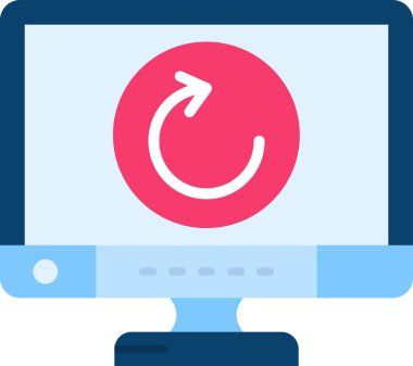 Bilgisayar. Web simgesi basit tasarım