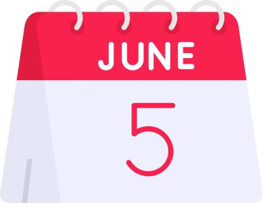 Haziran tarih simgesiyle takvim