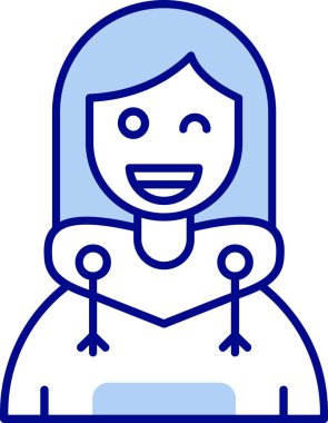 Maskeli bir kadının vektör çizimi