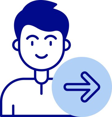 Bir insan simgesinin vektör illüstrasyonu