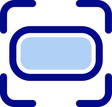 Mavi ve beyaz bir ikonun vektör illüstrasyonu