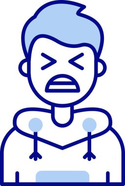 Kızgın adam simgesi, taslak biçimi