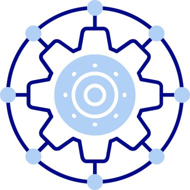 Dişliler. Web simgesi vektör illüstrasyonu