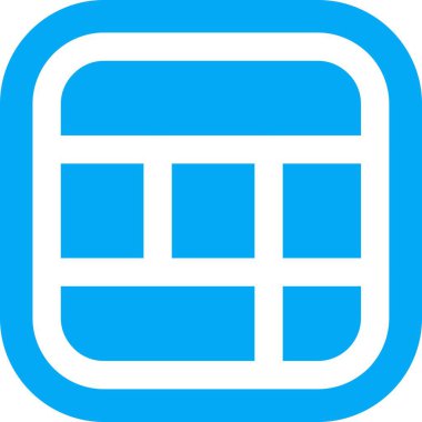 Mavi ve beyaz bir ikonun vektör illüstrasyonu