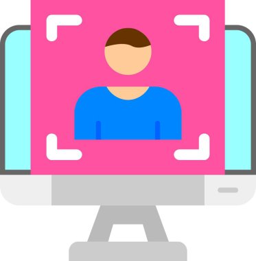 Bilgisayar. Web simgesi basit illüstrasyon