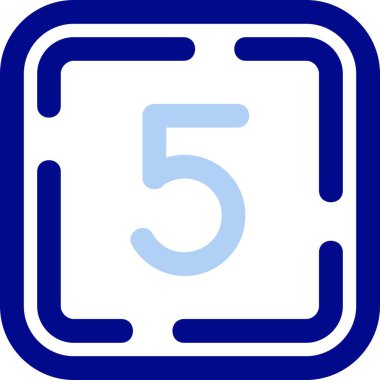 5 numaralı web simgesi basit vektör