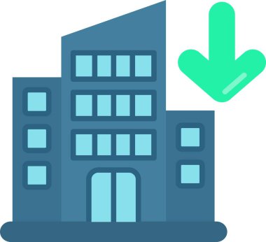 Hastane binası. Basit illüstrasyon