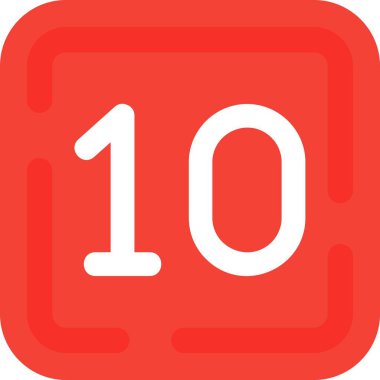 Düz biçimli 1 numaralı işaret simgesi