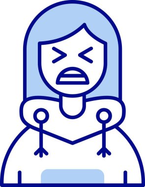 Maske takan kızgın kadın, taslak tarzı