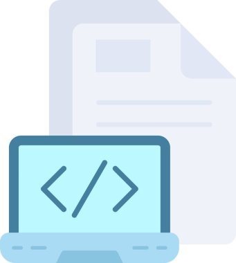 Düz biçimli web geliştirme simgesi