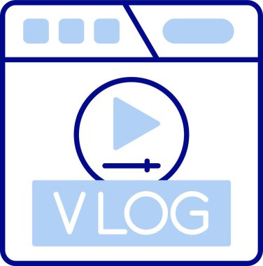 beyaz arkaplanda izole edilmiş modayı gösteren video oynatıcı simgesi.