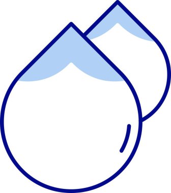 Su damlası simgesi rengi dış hat vektörü