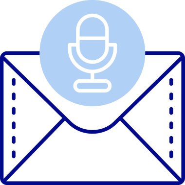 Mesaj var. Web simgesi basit illüstrasyon