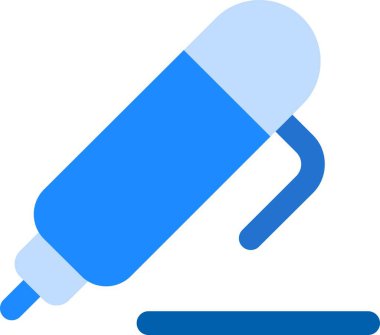 Beyaz arkaplanın mavi simgesinin vektör çizimi