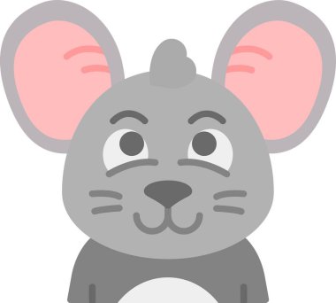 şirin fare çizgi film ikonu vektör çizimi tasarımı