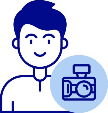 Kamera. Web simgesi basit illüstrasyon