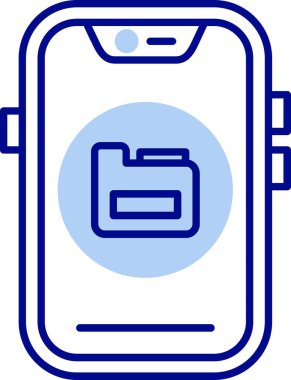 Cep telefonu simgesinin vektör illüstrasyonu