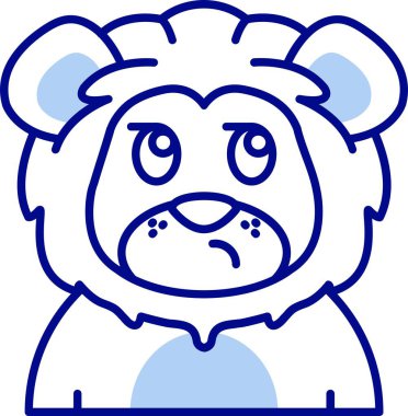 Bir kutup ayısı yavrusunun ağlamasının karikatür çizimi.