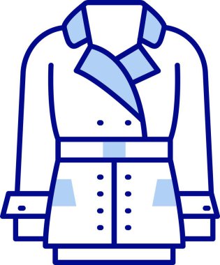 Ceket moda simgesi - taslak biçiminde