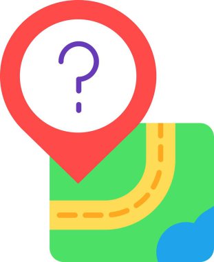 harita gezinme simgesi, konum haritasıyla ilgili vektör illüstrasyonu