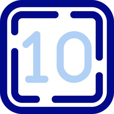 10 numaralı kauçuk damga simgesi