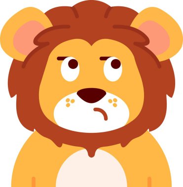 Aslan ifadesi vektör illüstrasyonuName