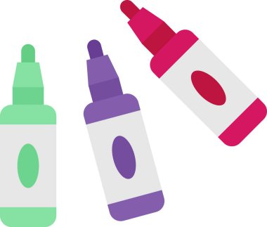 Farklı renkte kozmetik ürünler.