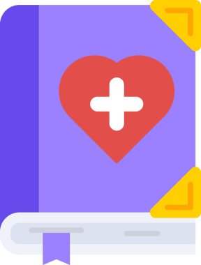 çapraz işaret simgesi olan kalp, basit vektör illüstrasyonu