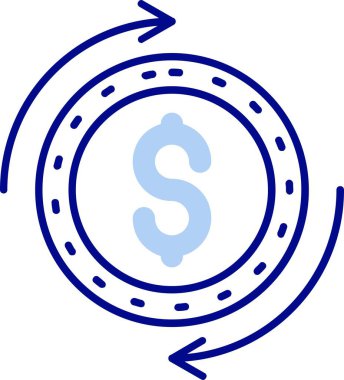 Para için. Web simgesi basit illüstrasyon