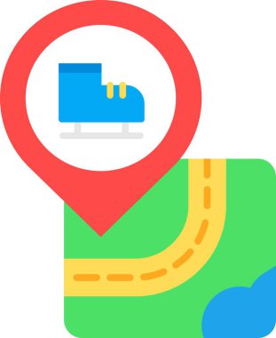 gps konum haritası simgesi, vektör biçimi