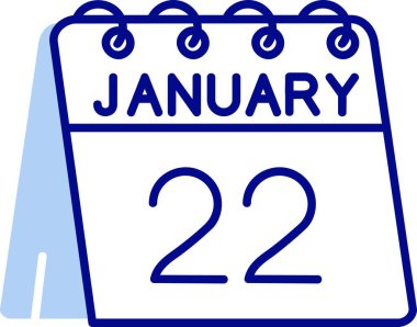 Tek bir günlük takvimde 22 Ocak tarihi