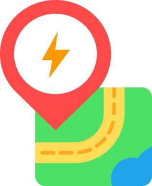 Harita simgesi, vektör illüstrasyonu