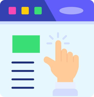 Parmak imleç simgesine tıklayın