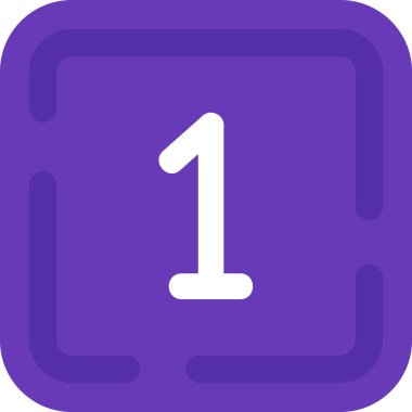 bir numaralı web simgesi basit tasarım