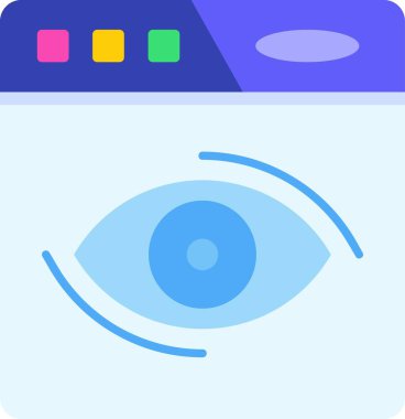 Göz simgesi vektör illüstrasyonu